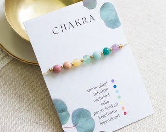Chakra Bracelet | 7 Crystal Macrame Bracelet | Boho Hippie | Spiritual Jewelry | Yoga | Meditation | Pastel Chakra | Handmade