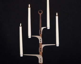 4-armed candlestick from the 'The Ore Glow' series, with LED candles.