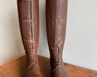 Antique Pair of WWI British Leather Cavalry Officer's Riding Antique Pair of WWI British Leather Cavalry Officer's Riding