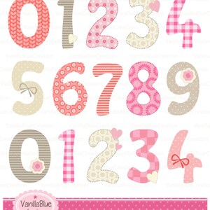 Clipart number, clipart numbers, clipart birth, clipart invitation, baby numbers, numbers personalized