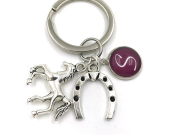 personalized horse keychain