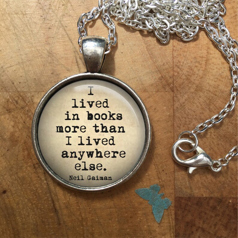 Literary Quote Book Quotes Literary Necklace Pendant Etsy