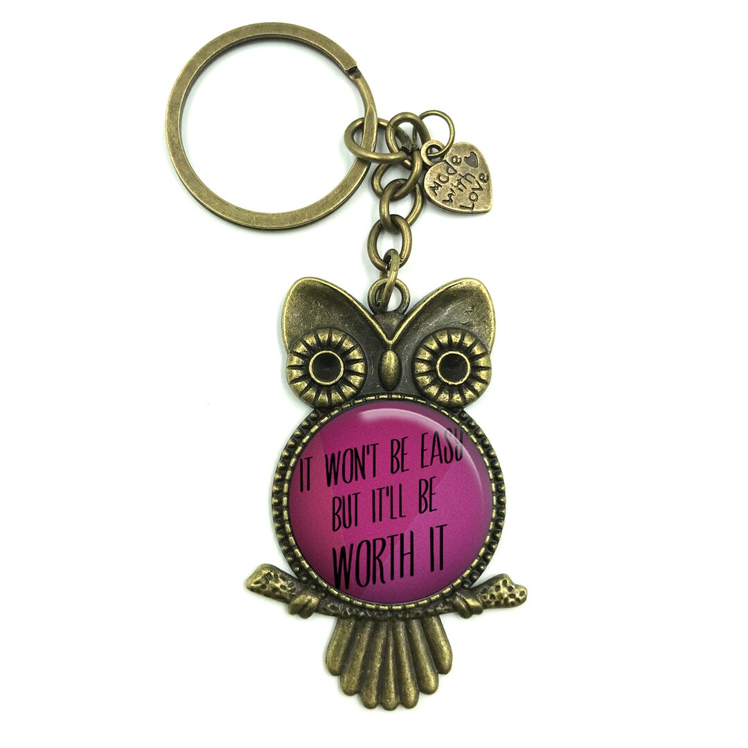 Inspirational Quote Keyring Keychain Inspire Quote - Etsy UK