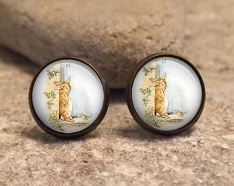 Peter Rabbit Stud Earrings Beatrix Potter Jewellery Peter | Etsy