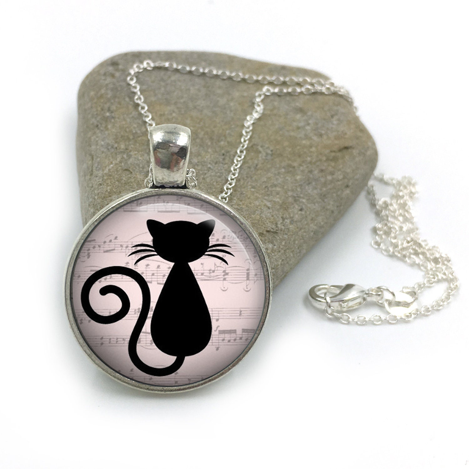 Cat Animal Necklace Pendant Cat Lover Jewellery Cats Etsy