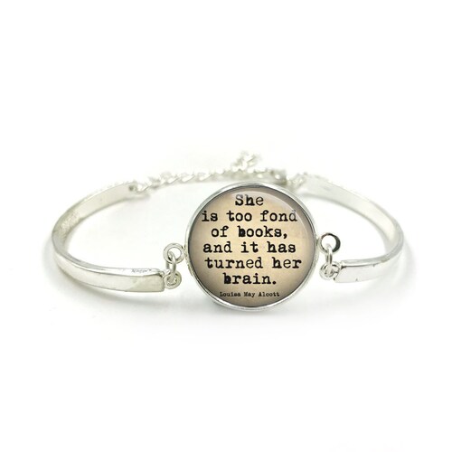 Book Quotes Bangle, Silver Bangle, Book Literacy Jewellery, Book Worm, Book Lover gift, Book Club gifts, Gift for Her, gift for book lover 7