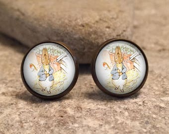 Peter Rabbit Stud Earrings Beatrix Potter Jewellery Peter | Etsy
