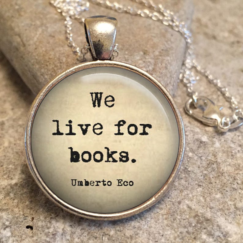 Literary Quote Book Quotes Literary Necklace Pendant Etsy