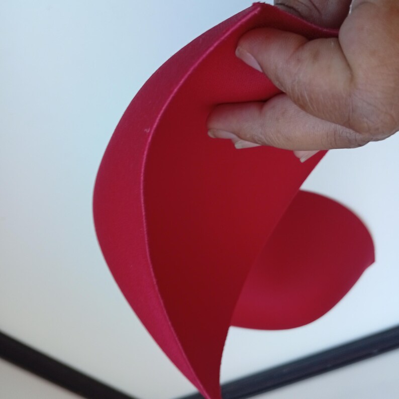Red Foam Bra Cup – Sew-In – Lingerie Supply – Corsetry Sewing – 3 mm Thickness image 8