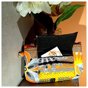 Trousse d'été jaune, Trousse orange femme, Poche de stockage coton, porte carte d'été
