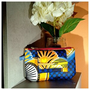 Trousse marine femme d'été, Pochette de rangement, sac fait main, porte carte, pochette colorée