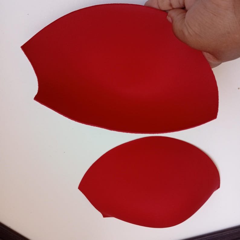 Red Foam Bra Cup – Sew-In – Lingerie Supply – Corsetry Sewing – 3 mm Thickness image 12