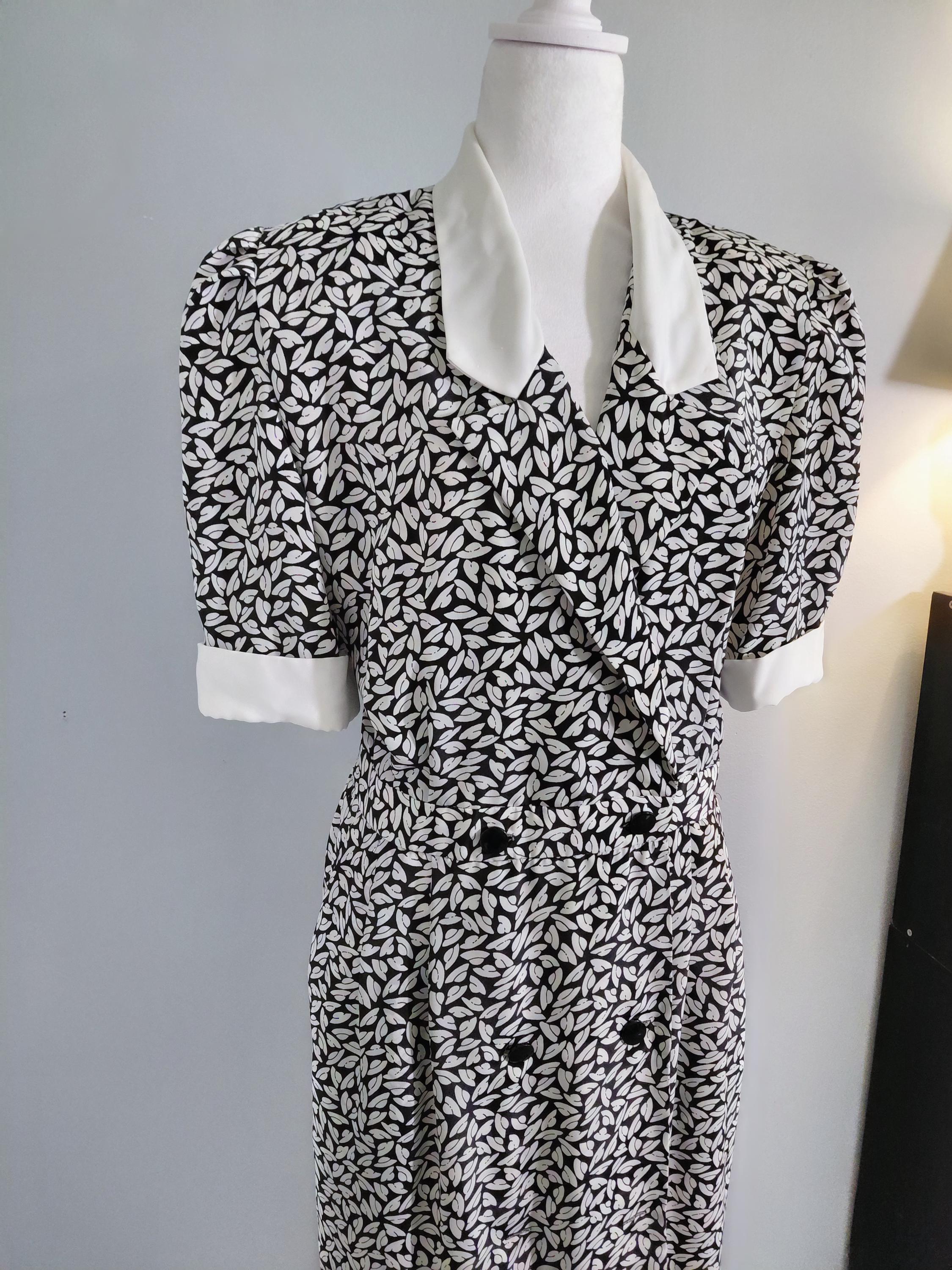 1980s Black and White Dress - Etsy 1980s Black and White Dress - Etsy