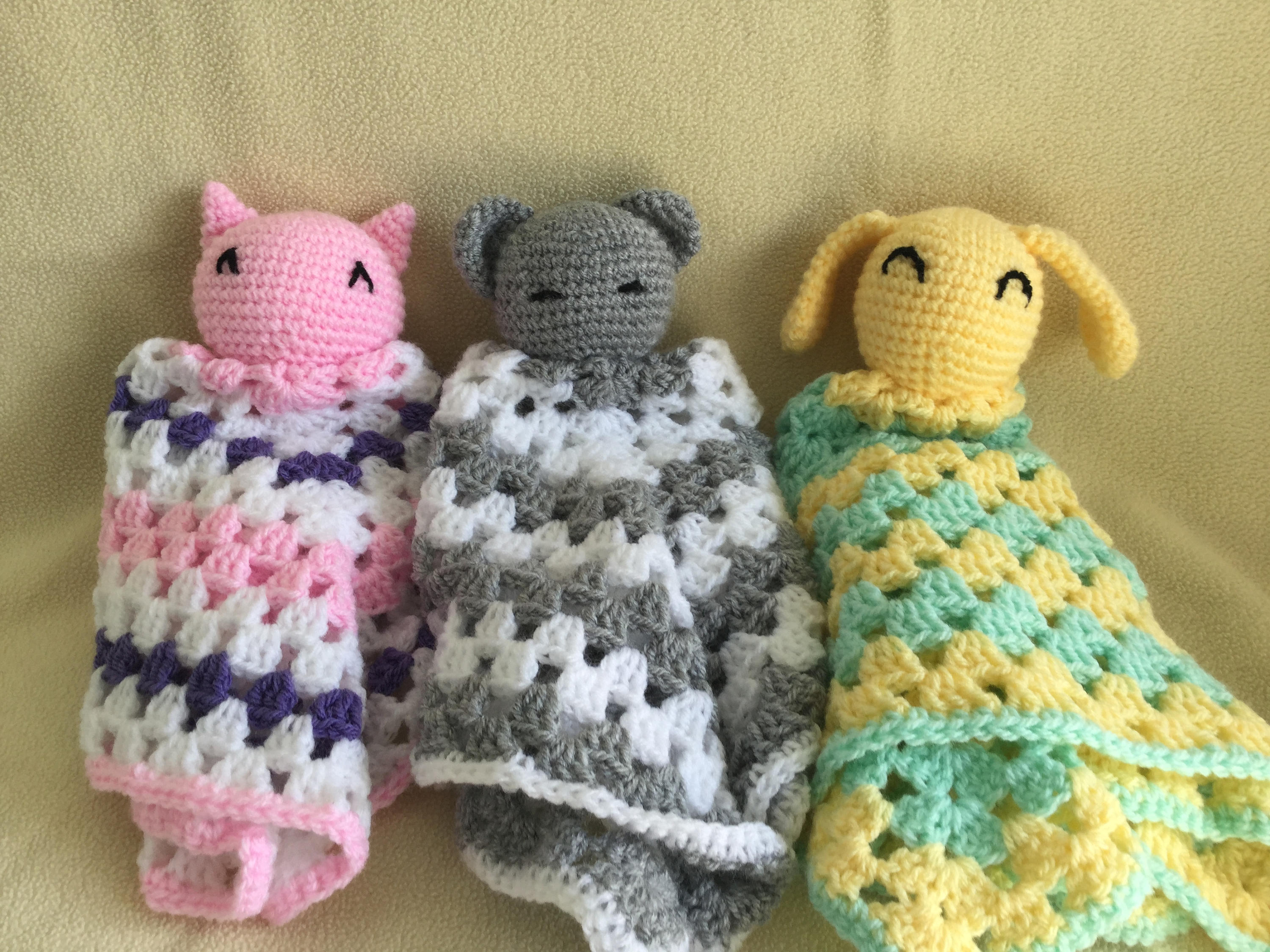 Amigurumi crochet granny square baby blanket security Etsy