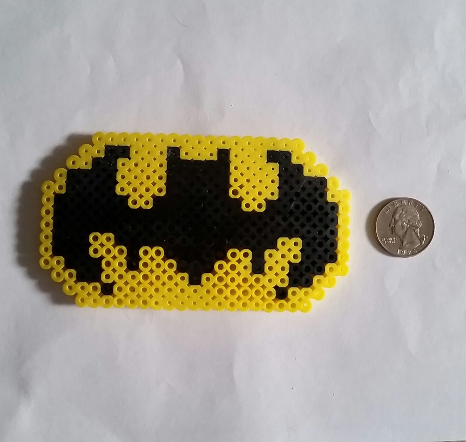 Perler Bead Batman Logo