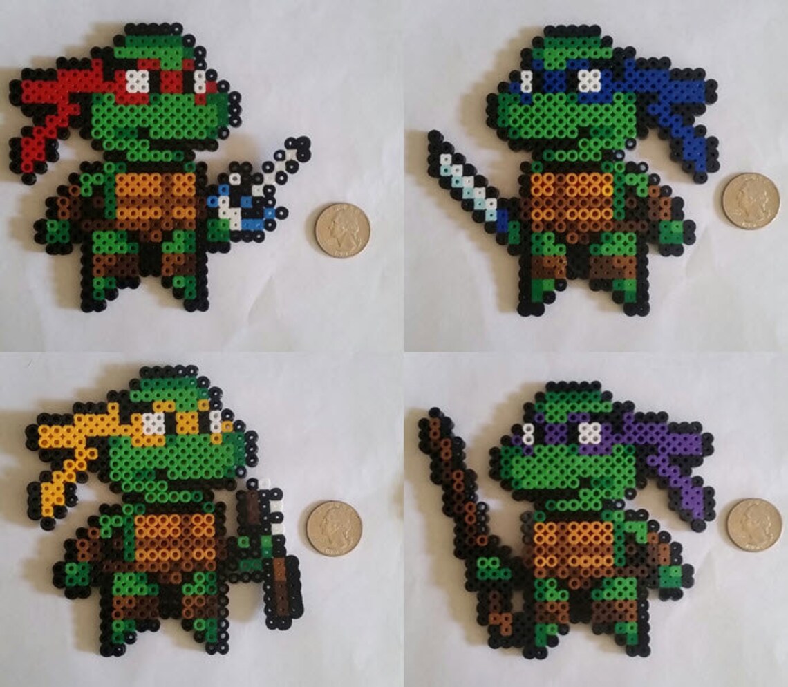 Ninja Turtle Perler Beads Etsy