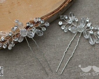 Braut Kopfschmuck Hochzeit Haarnadeln mit Strass