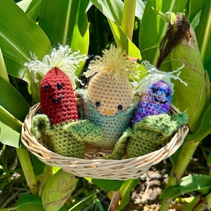 Happy Corn on the Cob Crocheted Set