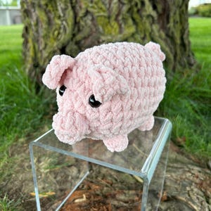 Pink Pig Plush Crocheted Stuffed Animal