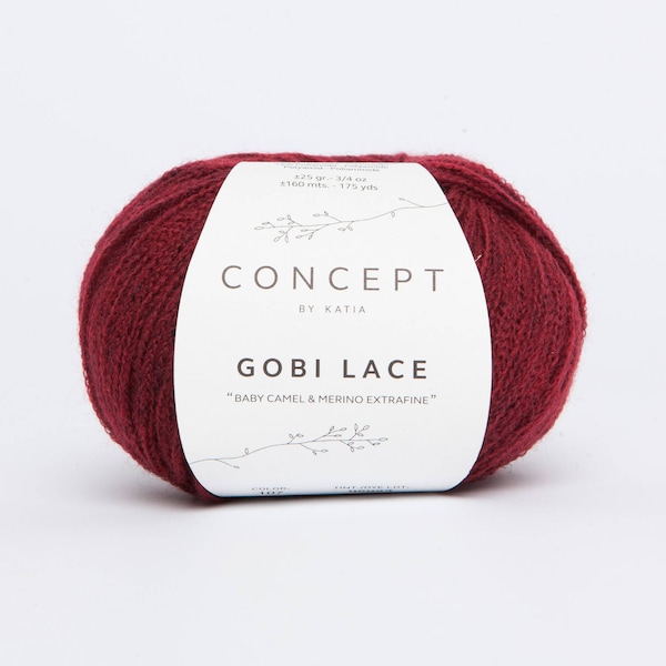 Laine classique Katia Merino-Camel GOBI LACE - 3,90 EUR pour 1 pelote, 3 pelotes sombres et peignée claire, 25 grs/160 m, aiguilles : 4,0 mm - 5,0 mm