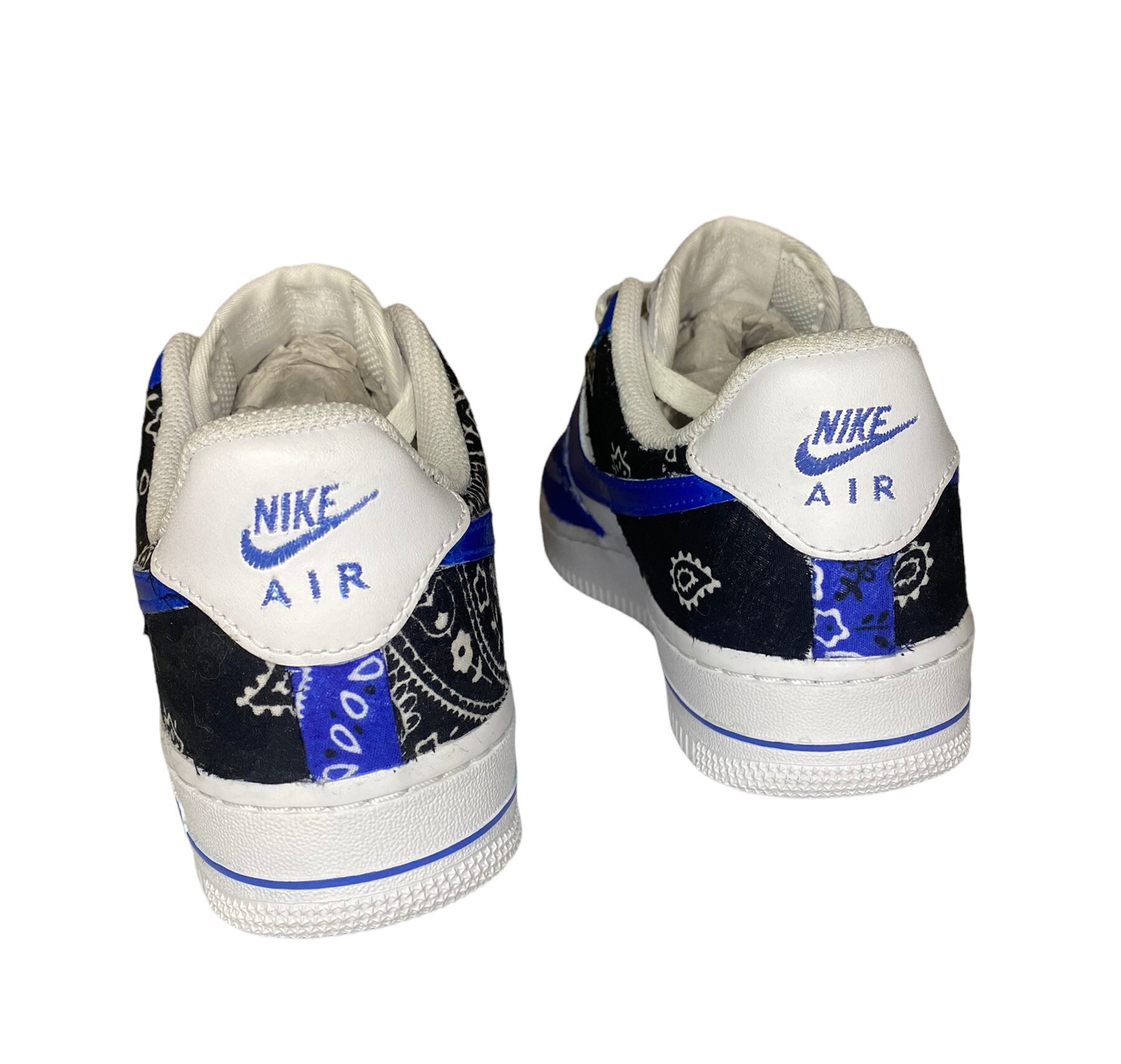 Air force 1 blue bandana deals shoes