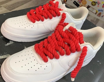 Red Rope Laces Air Force 1’s