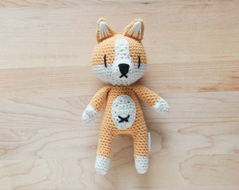 Peluche corgi au crochet – peluche, faite main sur commande