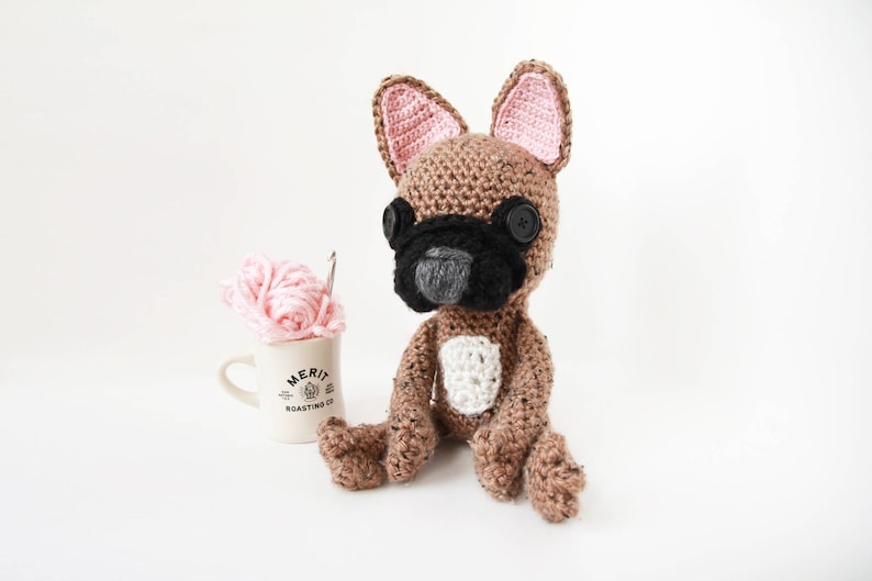 brindle french bulldog stuffed animal