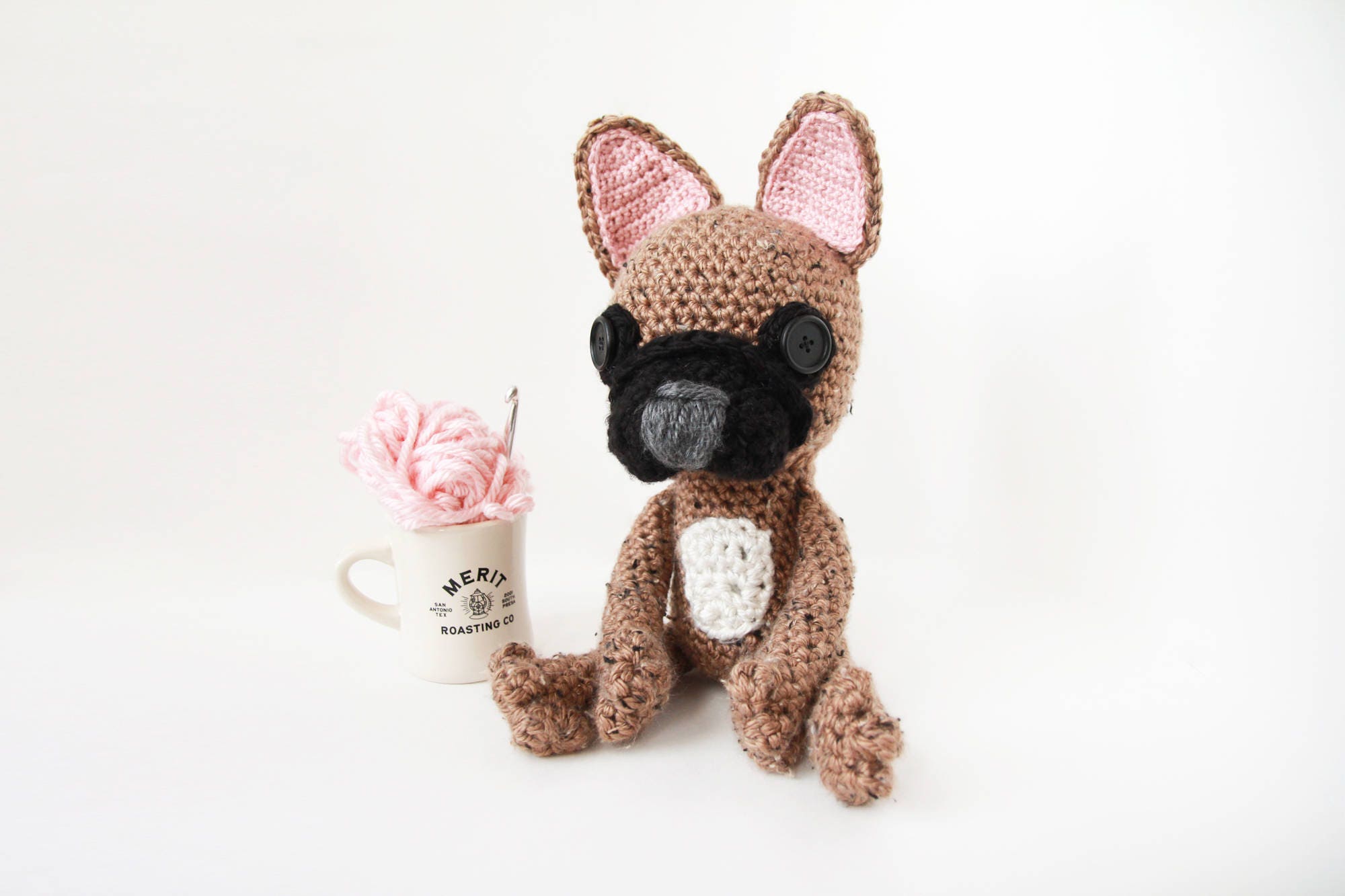 brindle french bulldog stuffed animal