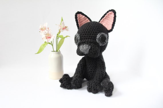 black french bulldog stuffed animal
