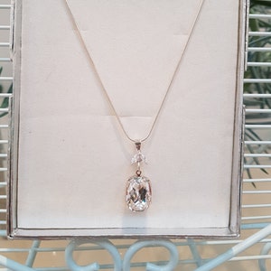 Swarovski Crystal Pendant on Sterling Silver Chain