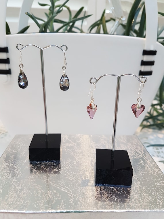SPECIAL Two Pair of Swarovski Crystal Earrings Etsy