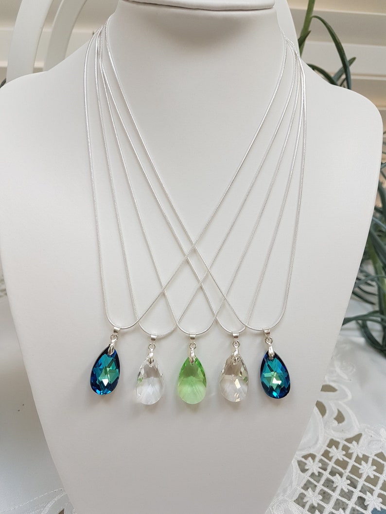 Swarovski Crystal Tear Drop Pendants Etsy