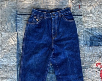 Vintage Silber Einhorn Dark Wash Jeans