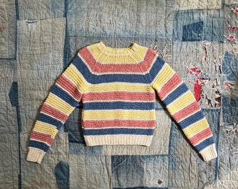 Vintage Handmade Knit Striped Sweater