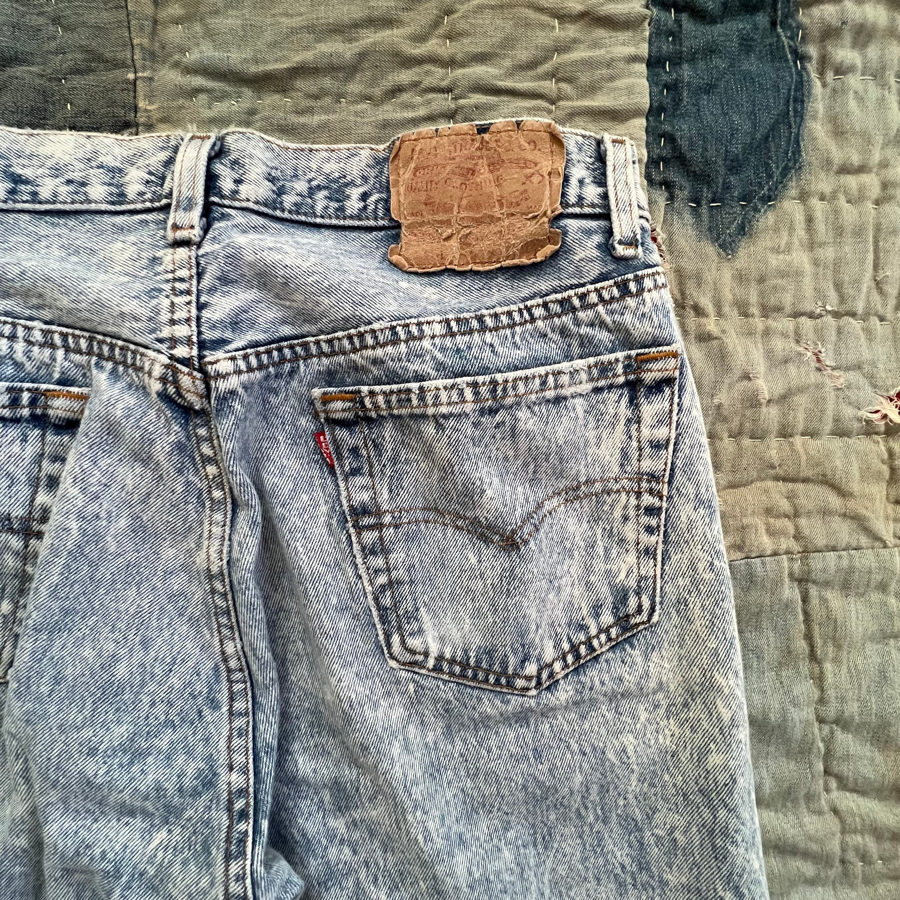 krystal depositum Uensartet Vintage Acid Wash Levis Jeans - Etsy