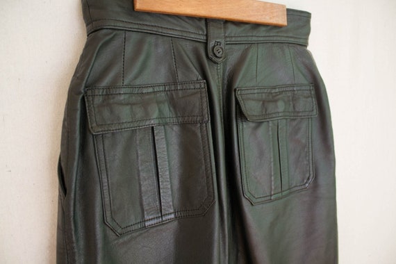 Vintage 80s Toffs Genuine Leather Skirt - Etsy