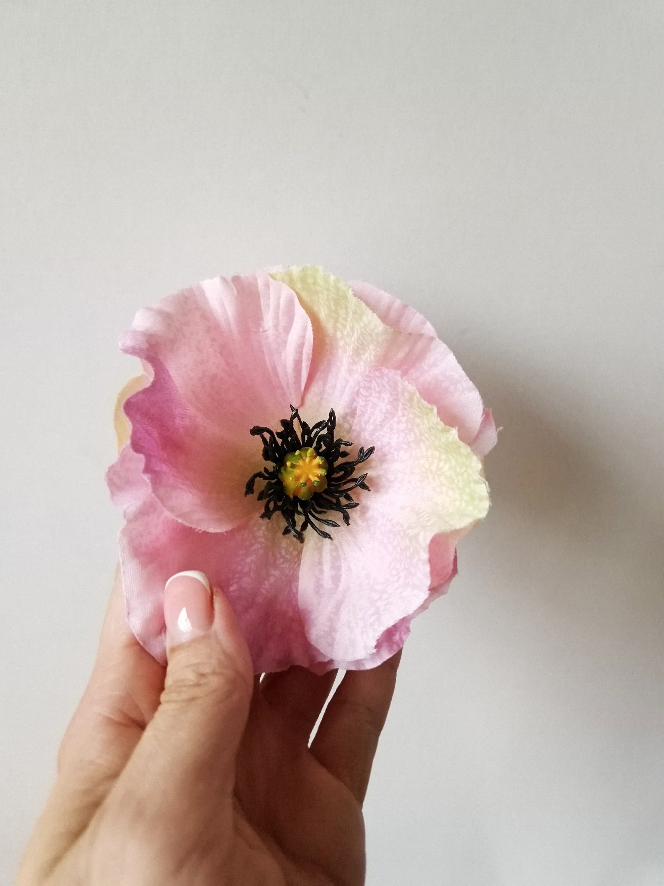 10 Steli Di Fiori Artificiali Di Papaveri Rossi In PU, Altezza 32 Cm, Realistici Per Bouquet E Decorazioni - 4