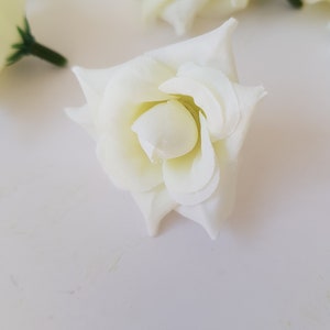 8 Mini Creamy White Roses Very Beautiful Silk Rose DIY Crafts Silk ...
