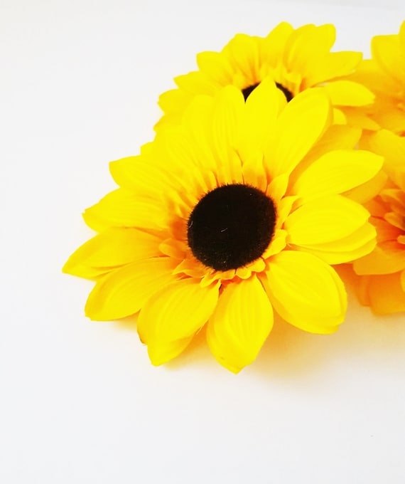 1 knstliche Sonnenblume - Seidenblumen Groe gelbe Sonnenblume 6 "Floral  Haarschmuck Blumenschmuck Faux Fake Herbstblumen - Etsy.de