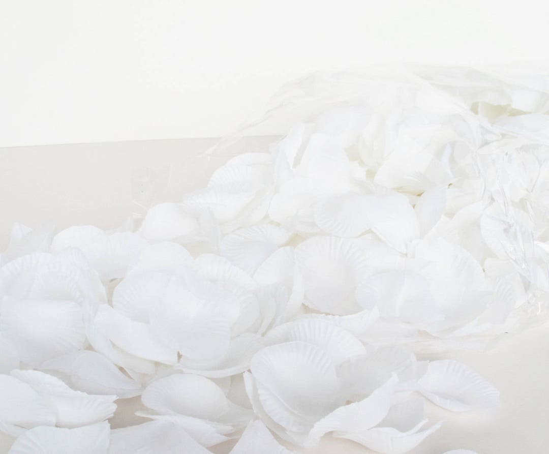 100 Pcs White Silk Rose Petals Wedding Flower Favor Decoration Etsy
