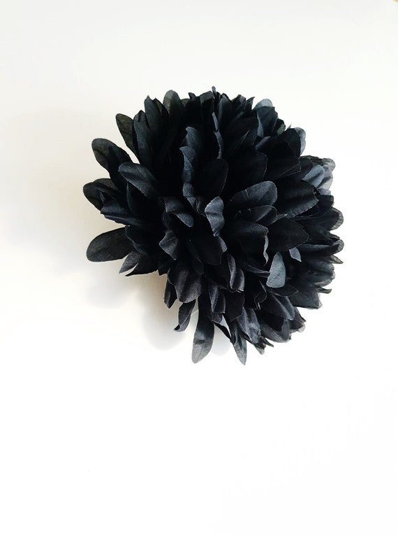 1 Dahlia Head With Stem, Beautiful Black Chrysanthemum, Silk Flowers, Artificial  Flowers, Black Chrysanthemums Dahlias Wedding Supply Fall 