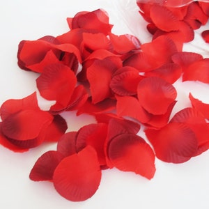 Silk Rose Petals, 1,200 Red Petals 