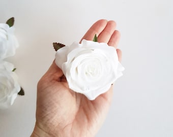 3 White Roses, Artificial Rose Beautiful Silk Rose Flowers Artificial Flowers Flower Supplies Fake flowers Faux flowers Small roses DIY