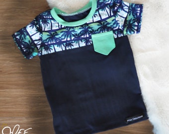 T-shirt palm tree pattern baby and toddler - Summer 2022