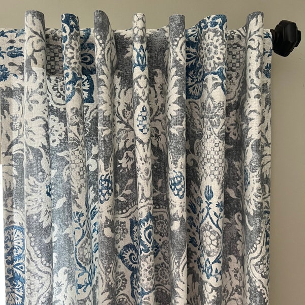 Drapery Panels With Trim Etsy