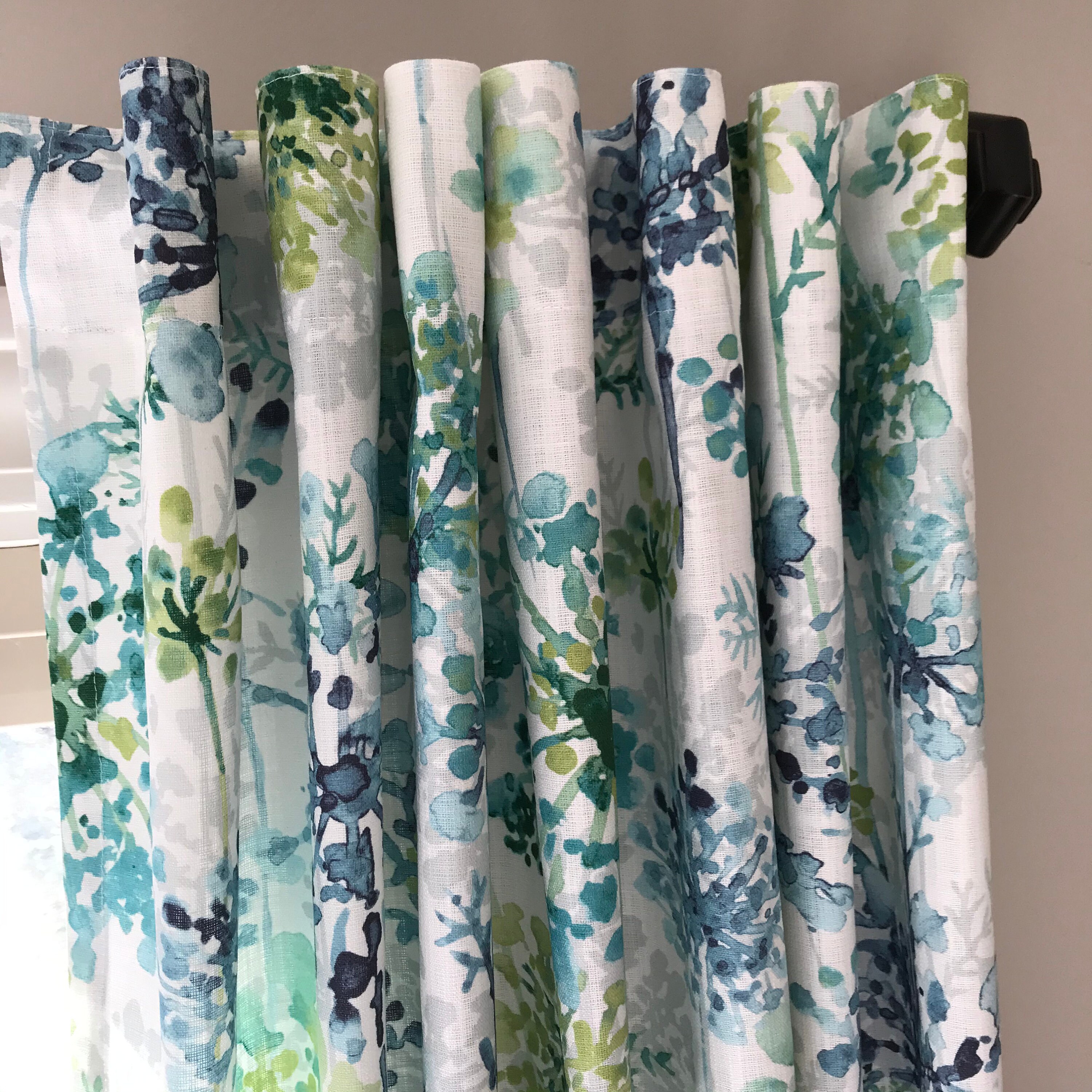 Watercolor Flora Window Treatment Valance or Panels in - Etsy