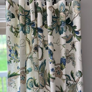 Drapery Panels and Valance in Kaufmann Brissac Linen Blend Fabric in ...