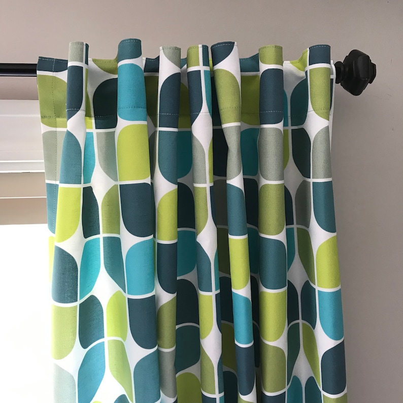 Midcentury Modern Window Treatment Panels and Valances in Etsy