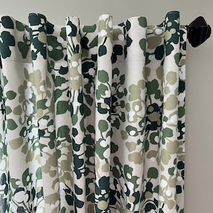 Drapery Panels and Valance in Magnolia Home Fashions Starlight - Green or Blue Tones